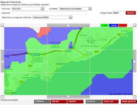 Coverage map